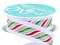 RG Ribbon: 1.5" Peppermint Twist Wired Ribbon with Fuzzy Drift Edges - 10 Yards - White, Red, Green - For Bows, Wreaths, Crafts and Christmas Decorations